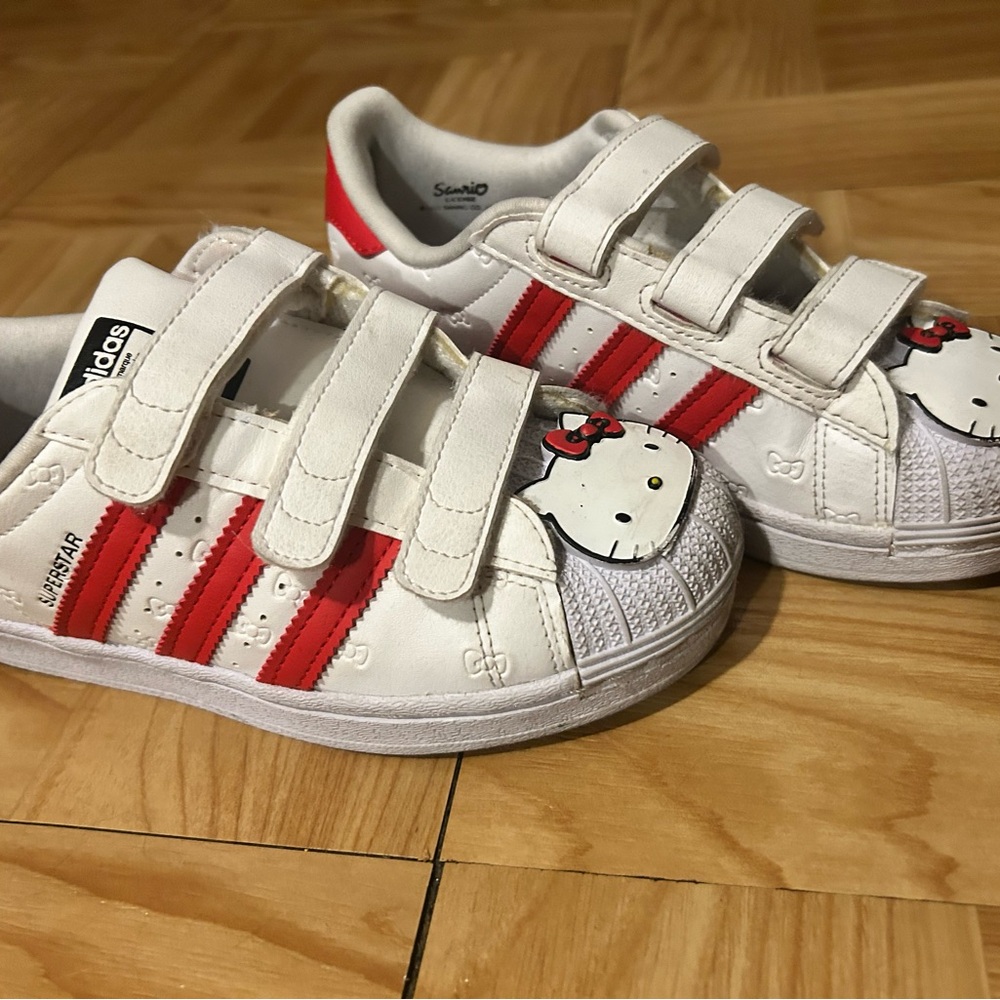 Adidas White and Red Low-Top Sneakers